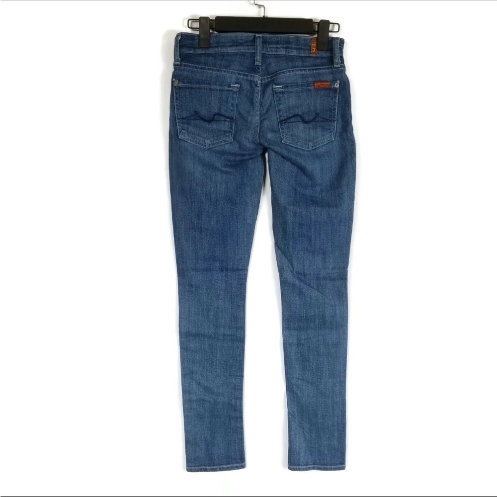 7 for all mankind Roxanne Medium Blue Denim Jeans size 25. Like new EUC